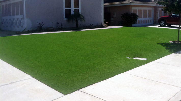 Landscaping fake grass project (2)