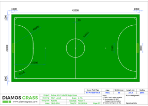 Diamos Grass Drawing Futsal 42x22 Single Green P1