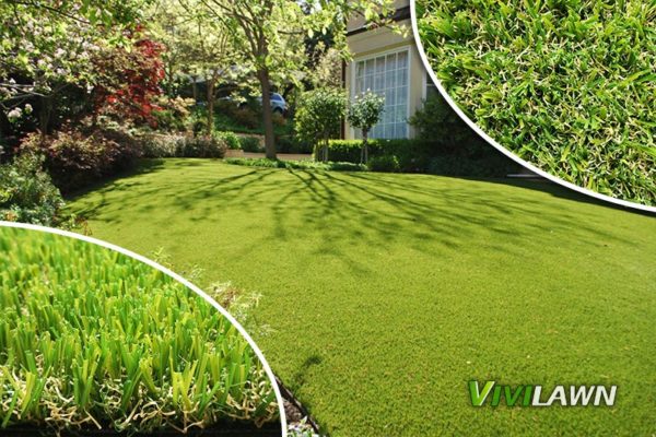 garden artificial grass with sleepers